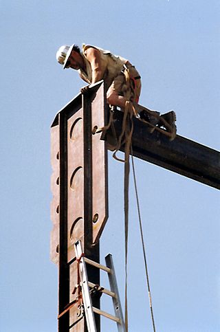 Carroll Vogel at tower top.