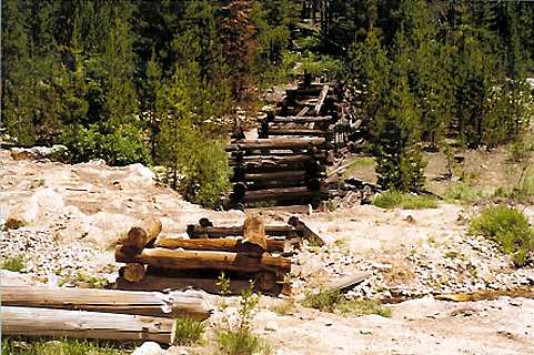 Trestle remants at Coolidge, a ghost town near Meriwether Ranch.