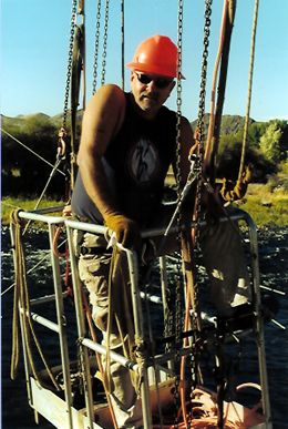 Jay Borseth in the basket.