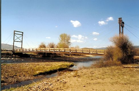 Meriwether Bridge from the west, looking down river.