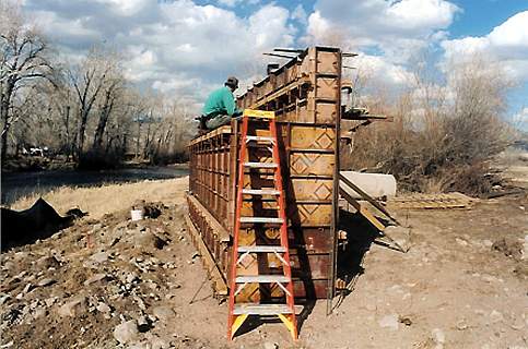 Clark's Crossing Bridge, east abutment form.