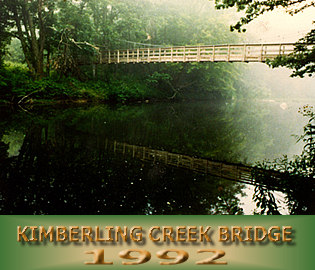 Kimberling Creek Bridge and Creek in 1995.
