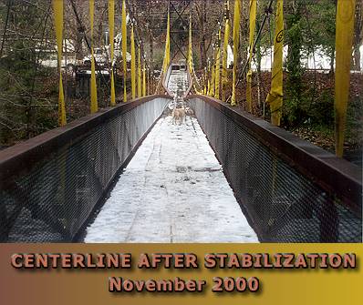 Stabilized bridge after early season snowfall.