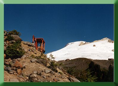 Kubota excavator and Mt. Baker.